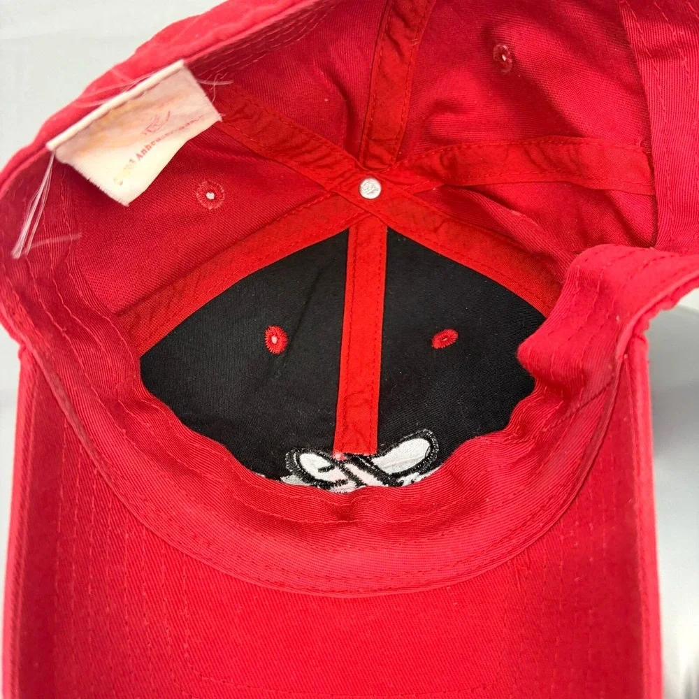 Budweiser Hat Dad Cap Vintage Mens OSFM Red Embroidered Logo Strapback